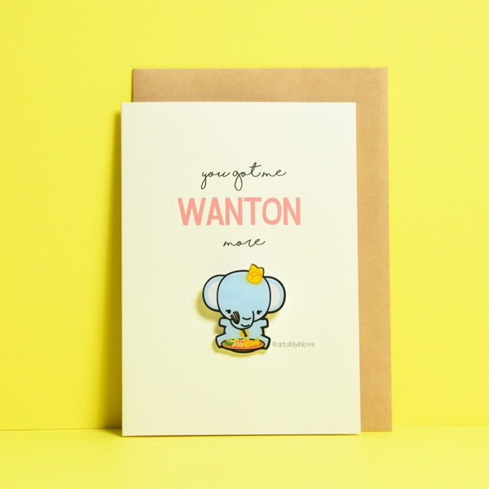 Wanton Pin Badge Card