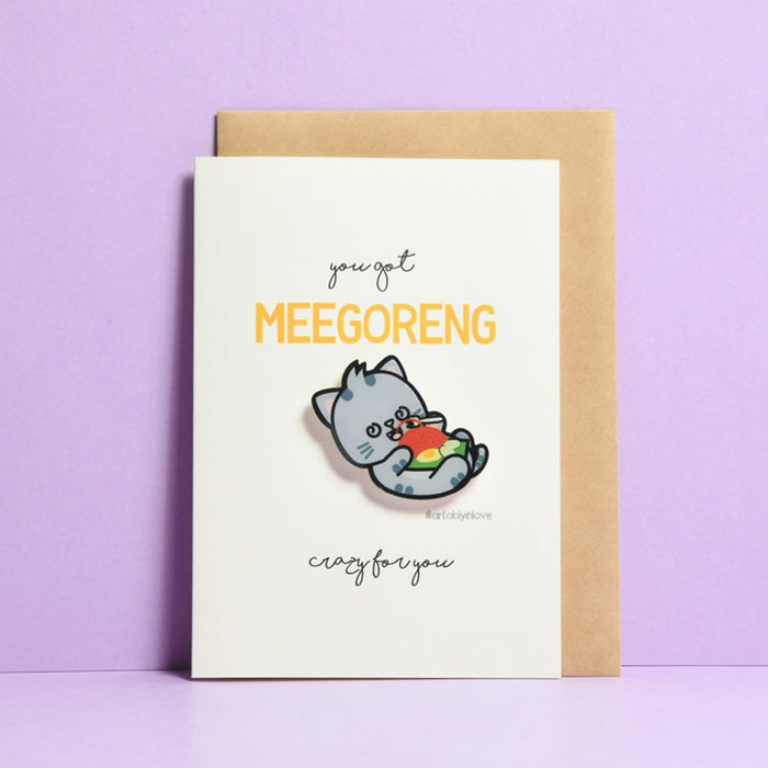 Meegoreng Pin Badge Card