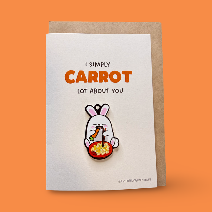 Carrot Hawker - Pin Badge Card