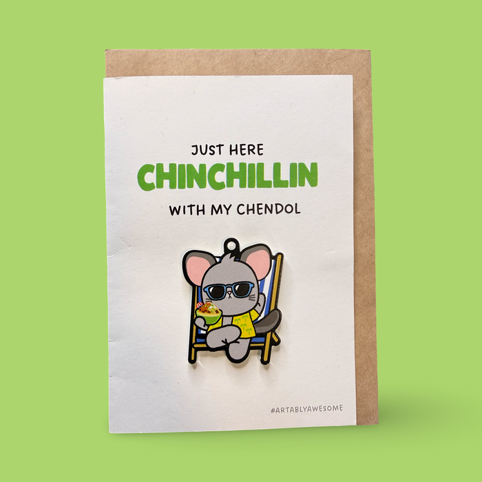 Chinchillin Hawker - Pin Badge Card