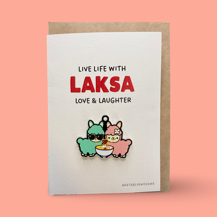 Laksa Hawker - Pin Badge Card
