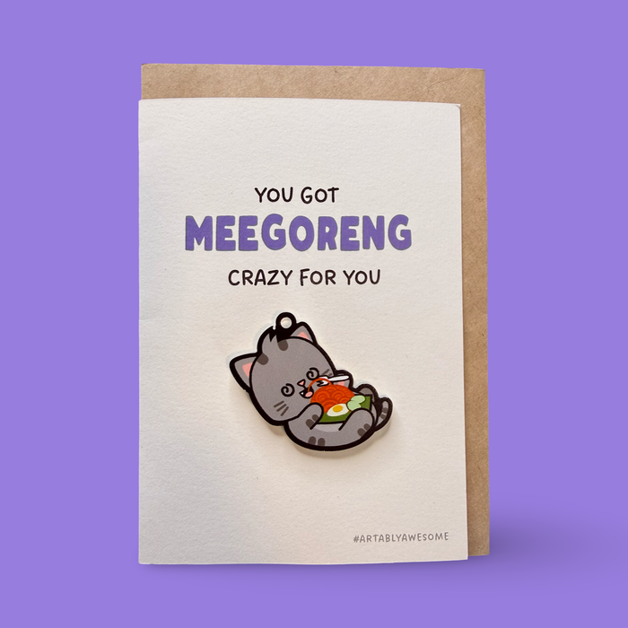 Mee Goreng Hawker - Pin Badge Card