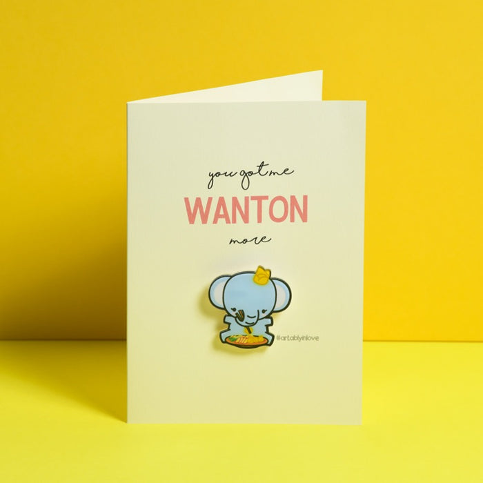 Wanton Pin Badge Card