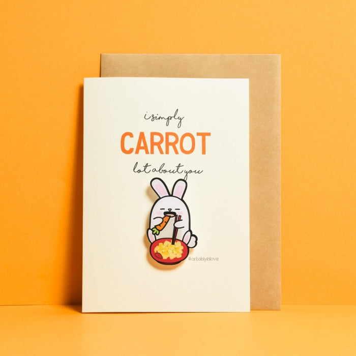 Carrot Pin Badge Card