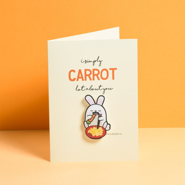 Carrot Pin Badge Card