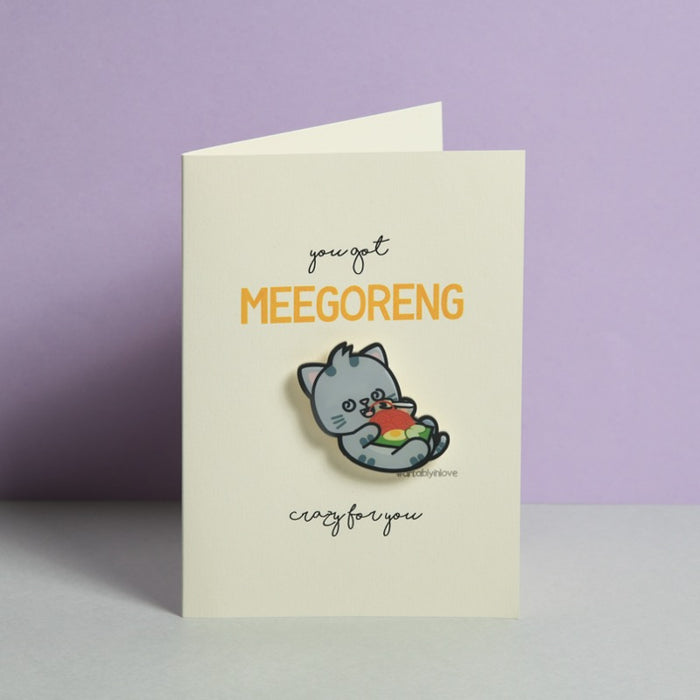 Meegoreng Pin Badge Card