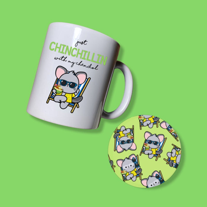 Chinchillin Mug & Coaster Set